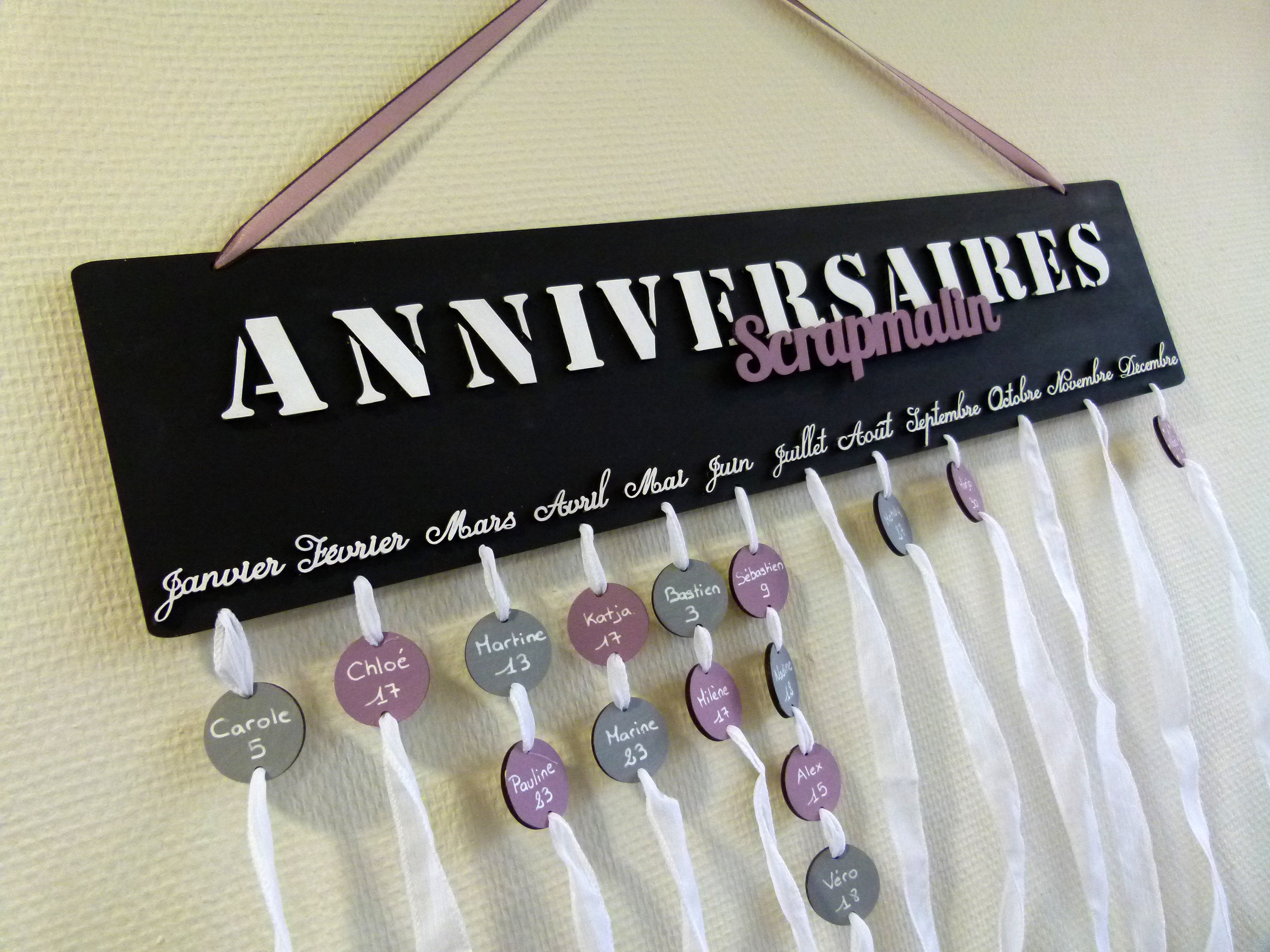 Calendrier anniversaire - Spiderlily Design - Scrapmalin