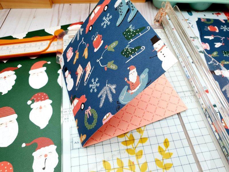double page verticale album noel merry days crate paper